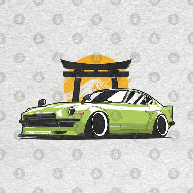 Green 280z Mountain by KaroCars